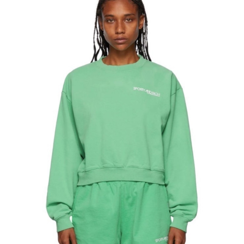 Sporty and Rich Kelly Green Disco Sweatshirt